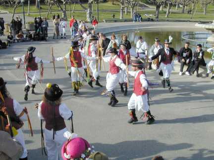 Berkeley Morris dancing the Windmill