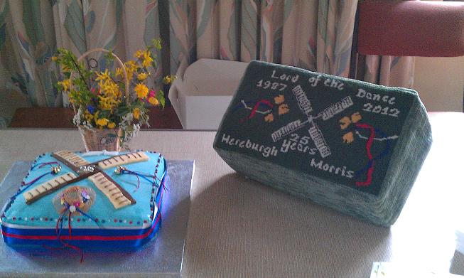 Hereburgh's 25th Birthday cake and commemorative hassock can be seen in Harbury's All Saints Church.
