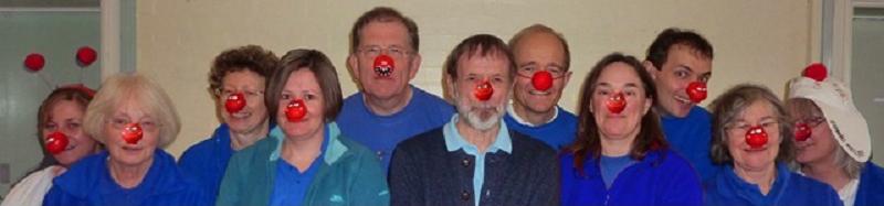 with Mick Dunn of Shakespeare Morris at Hereburgh's Workshop on Red Nose Day, March 16th 2013